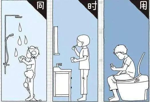 日式卫生间，三式分离设计，一个卫生间也能三人用！(图1)